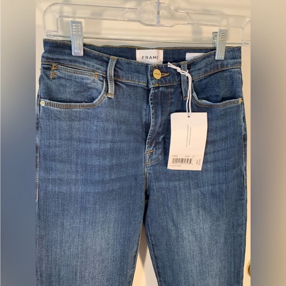 Frame NWT Le High Flare high rise button fly flare leg jeans Size 27 - Picture 7 of 15